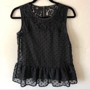 Sheer black tank top